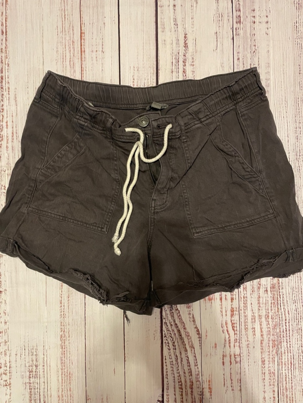 Casual Drawstring Women’s Shorts in Charcoal